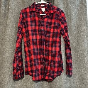 Red and Navy J.Crew Flannel
